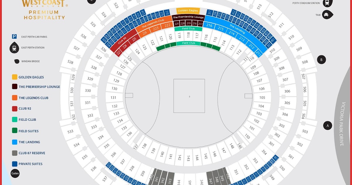 Perth Stadium Seating Plan Afl