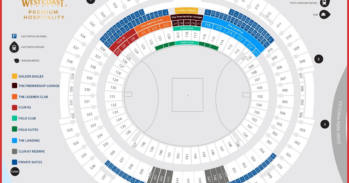 Perth stadium seating plan afl