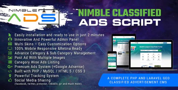 Nimble Classified Ads Script img