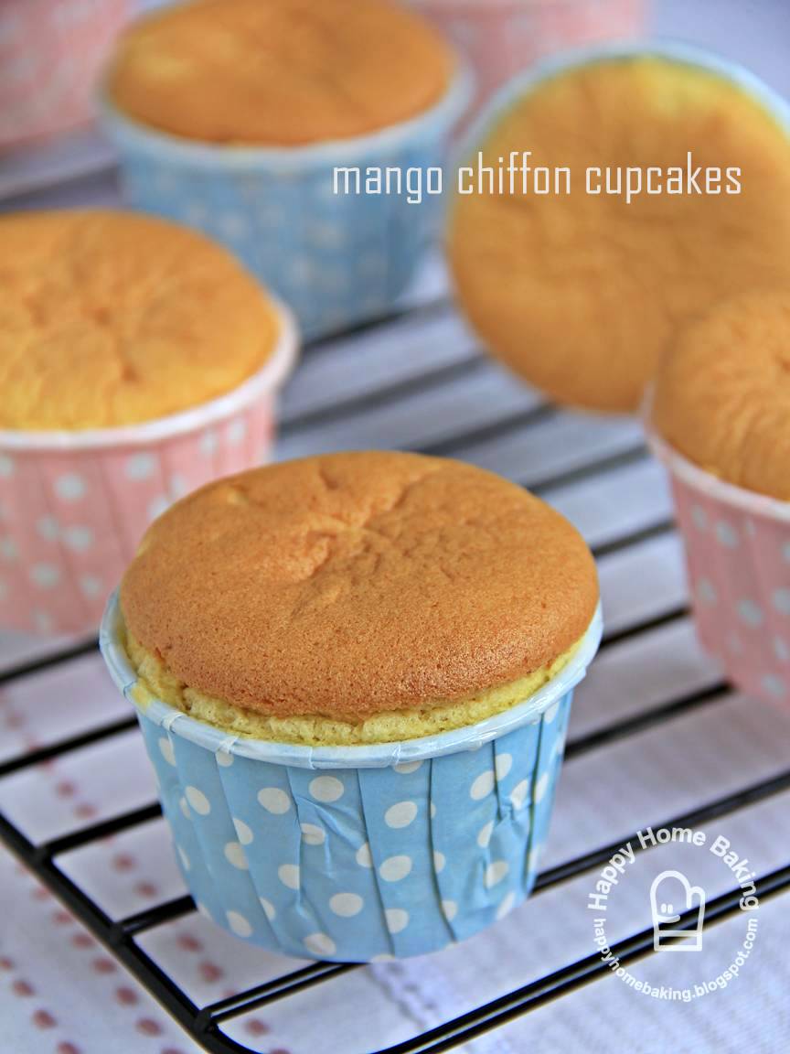 Happy Home Baking: Mango Chiffon Cupcakes