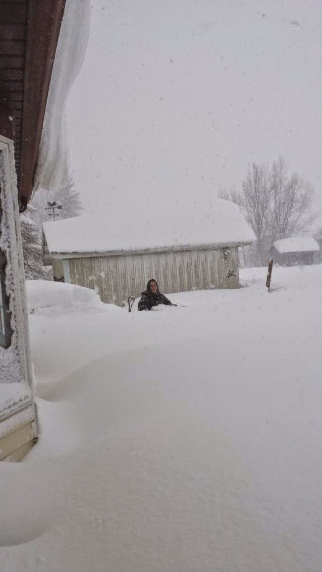 The snow was up to the shoulders. - Unbelievable Photos From Upstate New York’s Freak Snowstorm. The snow was up to the shoulders. - Unbelievable Photos From Upstate New York’s Freak Snowstorm.