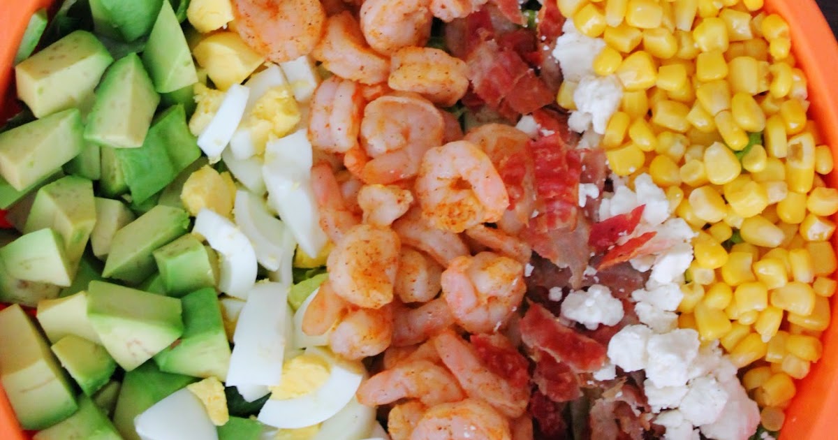 Cajun Shrimp Cobb Salad With Cilantro Lime Vinaigrette