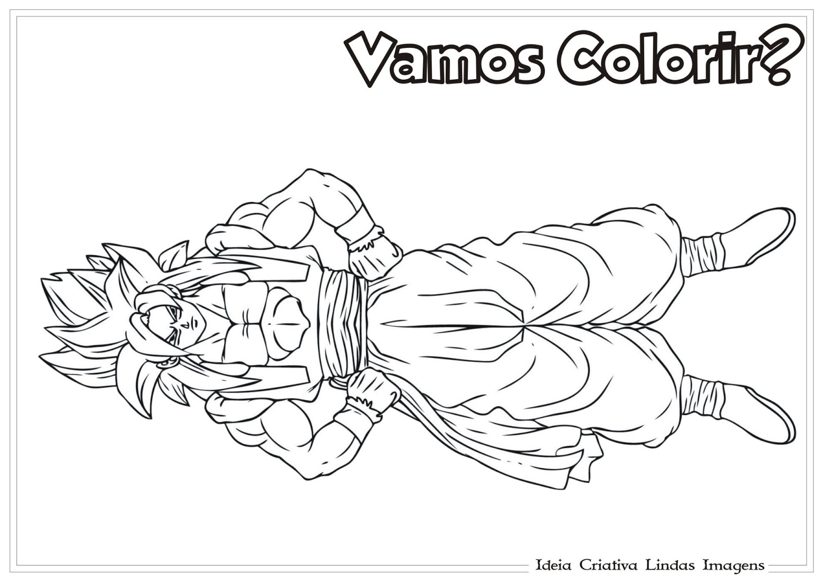 de 70] Desenhos do Goku para colorir - Imprimir Desenhos