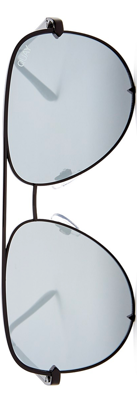 Quay x Desi Perkins High Key Mirrored Aviator Sunglasses, 56mm