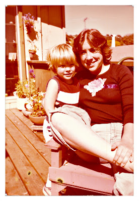 Marie Rhea Thomson on the deck at 19 Ramona Avenue in Piedmont, California in 1980