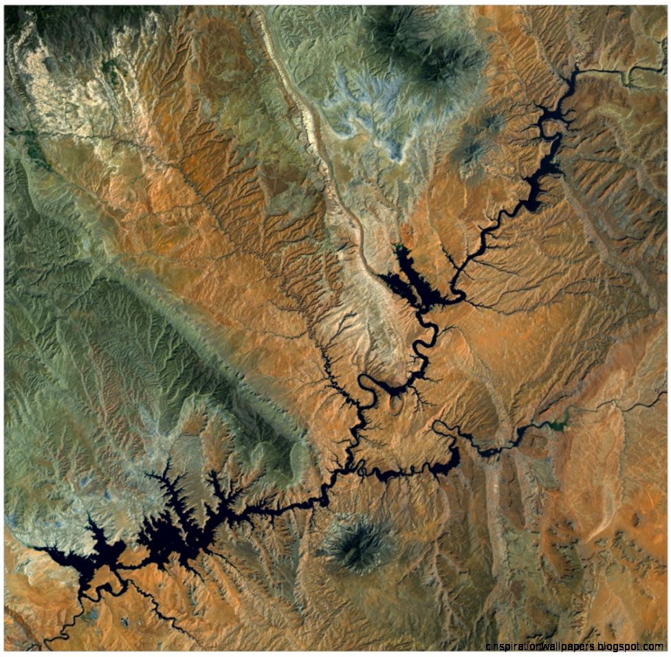 Lake Powell Satellite Images  Zoom Wallpapers