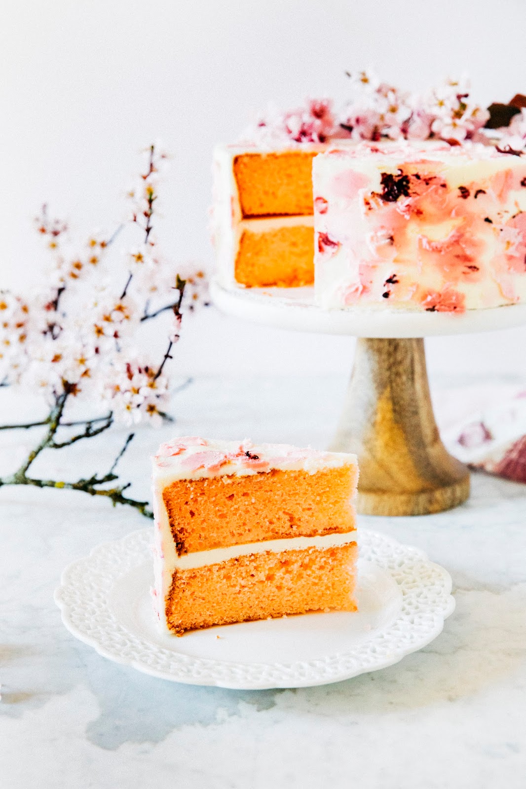 cherry blossom cake hummingbird high a desserts and baking blog