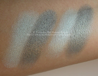 Labo Make-Up - Pure Flower Compact Eye-shadow Duo n.03 Olive green/Aqua green - swatches Labo Make-Up - Pure Flower Compact Eye-shadow Duo n.03 Olive green/Aqua green - swatches