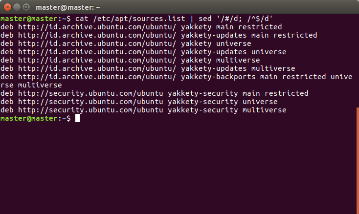 Linux source list