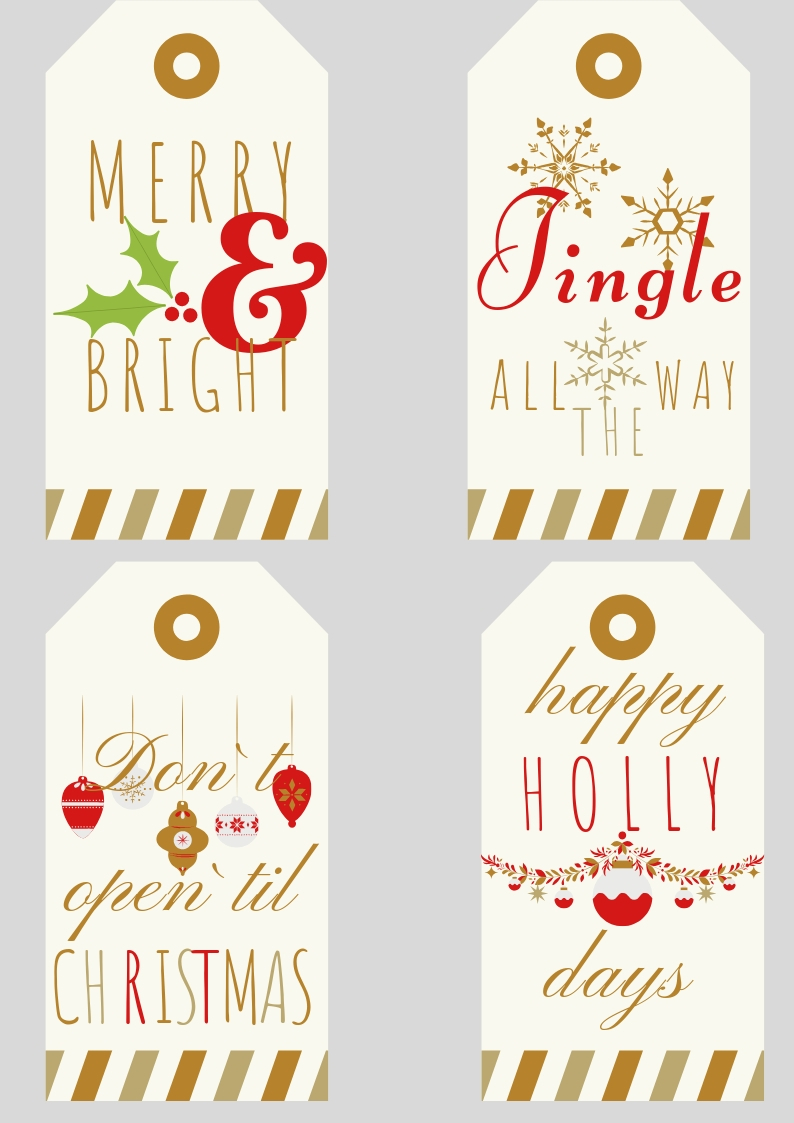 Free Printable Christmas Gift Tags | Home Chic Club: Free Printable