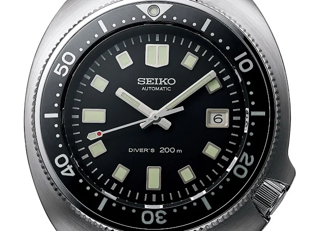 The dial of the Seiko Prospex 1970 Diver’s Re-creation