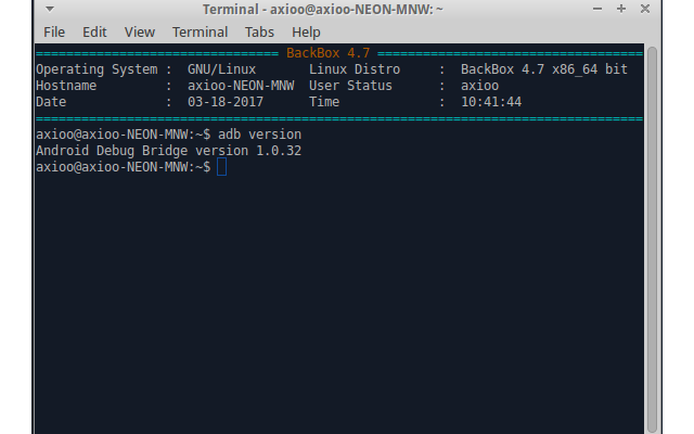 Adb version. Adb linux utility.