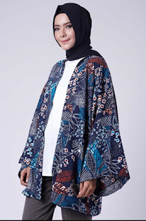  Model Outer Batik Lengan Panjang