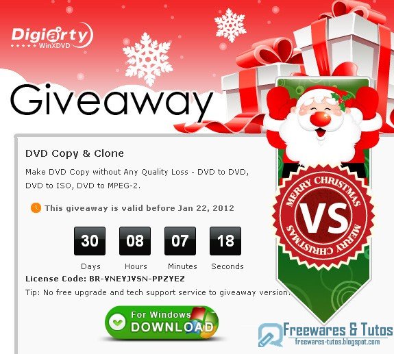 Offre promotionnelle : WinX DVD Copy Pro gratuit ! (4ème édition)