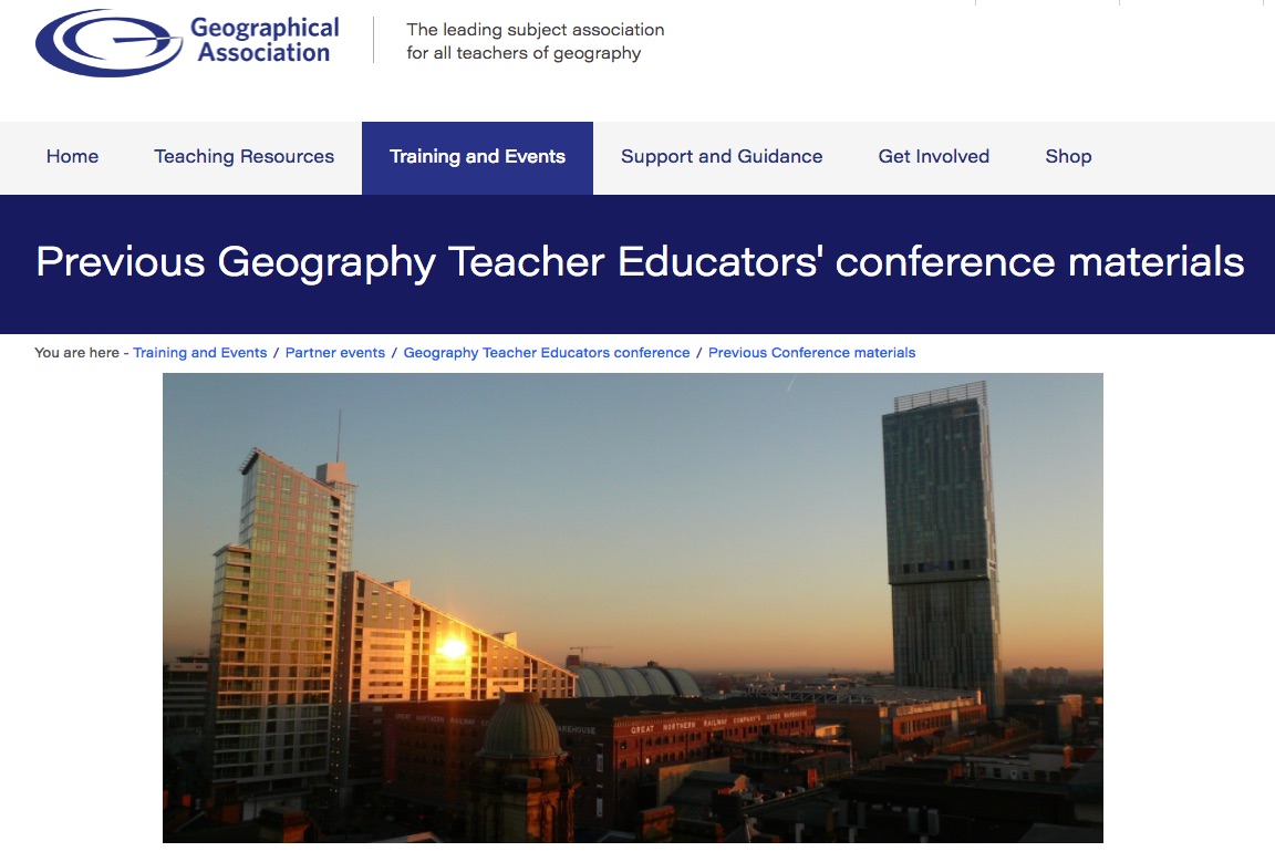 Geography Teacher Educators' Conference Materials 2018