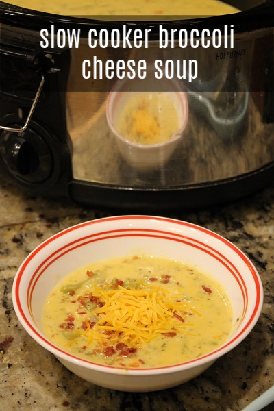Slow Cooker Broccoli Cheese Soup #recipe #crockpot #slowcooker #broccoli #soup