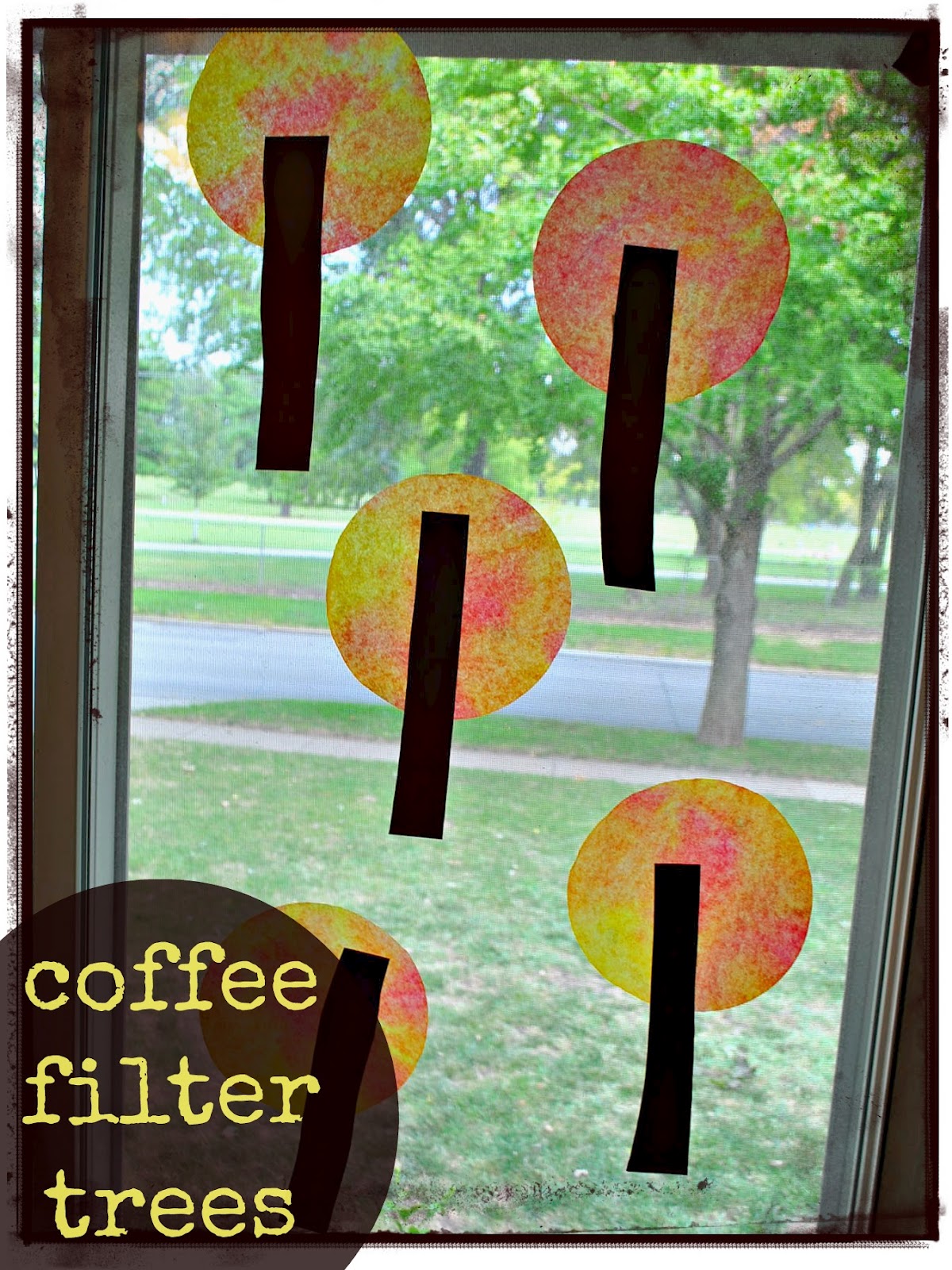 coffee filter fall trees