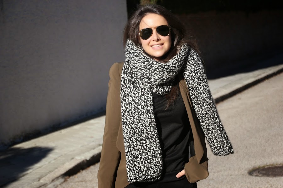 DIY Cómo hacer MAXI BUFANDA (patrones gratis) Aprender a tejer