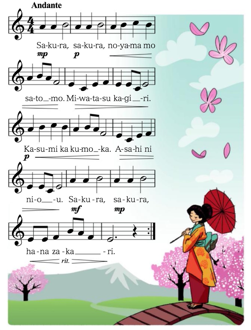 Music classroom Sakura (japanese folk song)