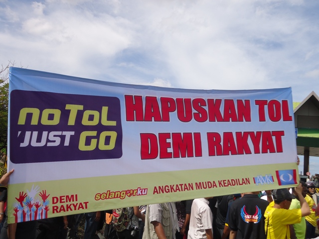 Jiwa Merdeka Demonstrasi Hapuskan TOL di Batu Tiga dan Sg Rasau yang