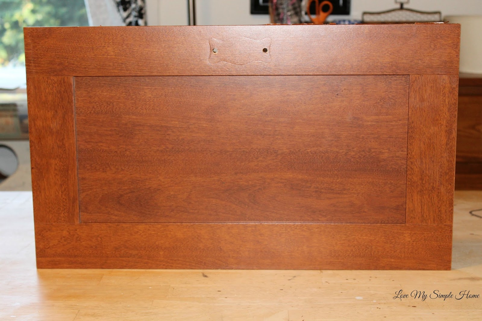 Repurpose a door into a frame Love My Simple Home