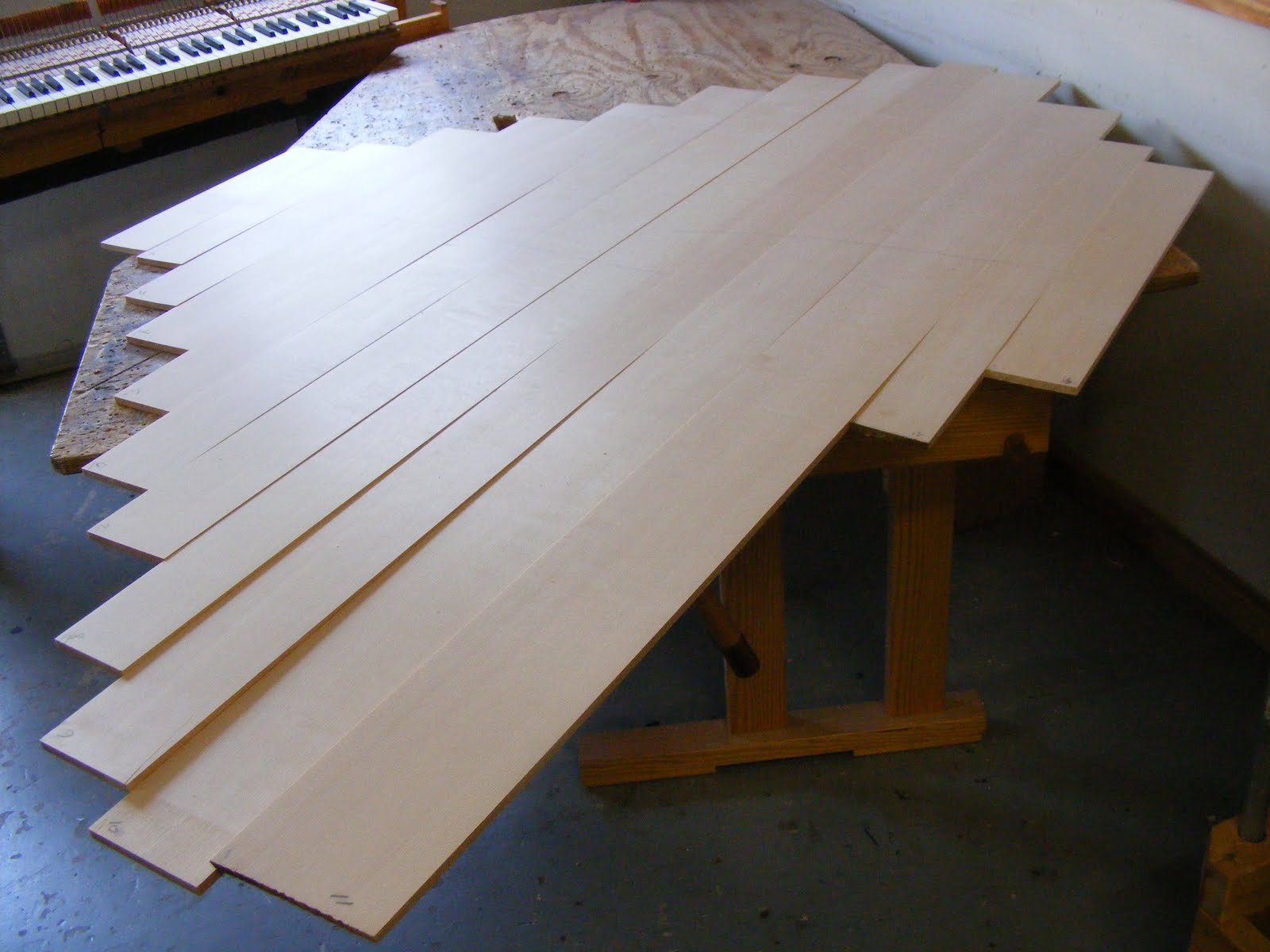Hess Piano Co. Steinway O 169690 Soundboard Construction