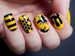 yellow bee silhouettes nails manicure nail honey polish wear much lot don