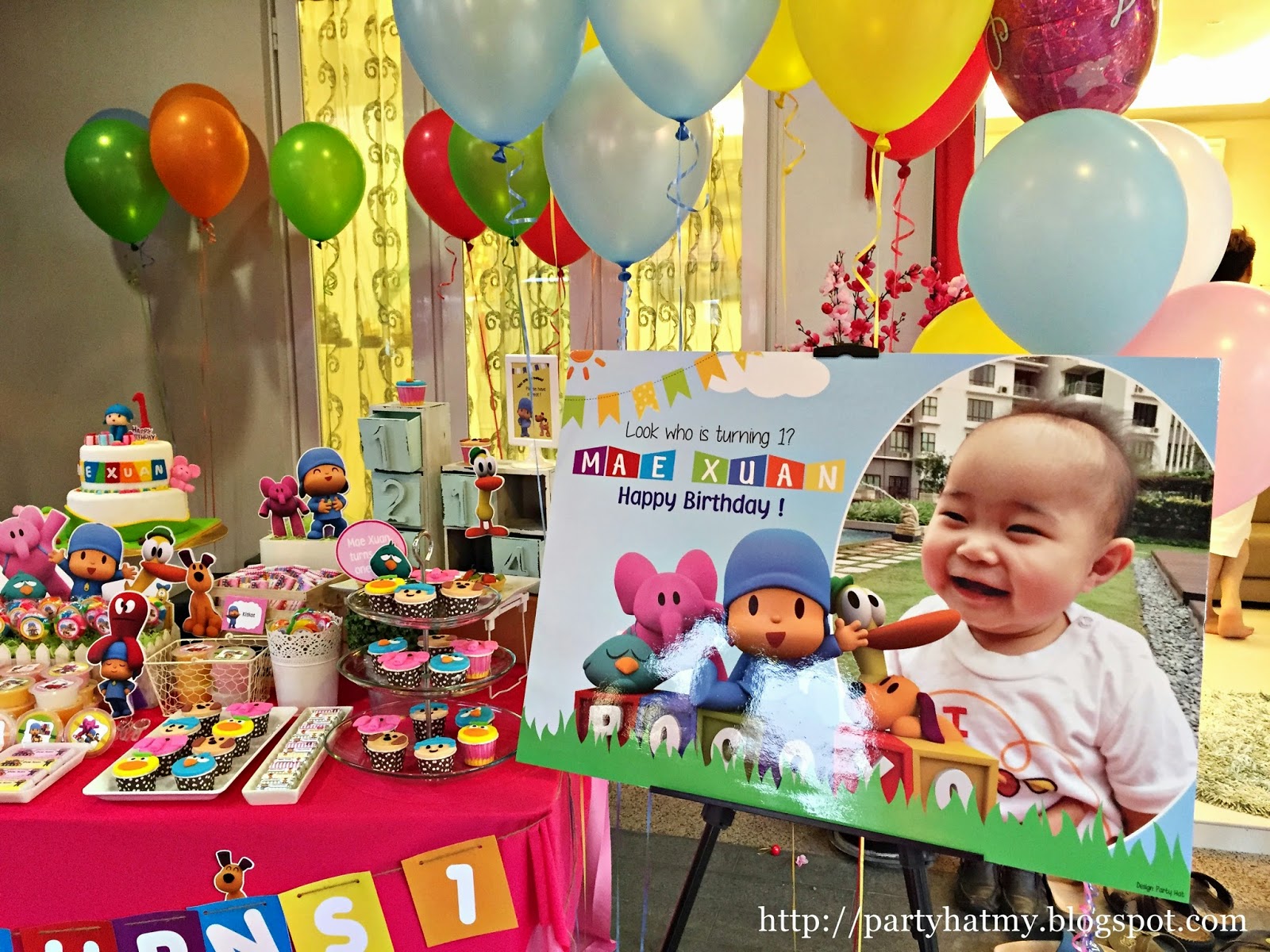 Party Hat: Pocoyo Birthday Party for Mae Xuan