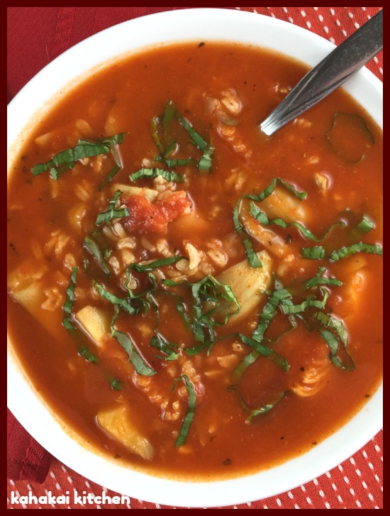 Kahakai Kitchen: Nigella Lawson's Tomato & Rice Soup (With Artichoke ...