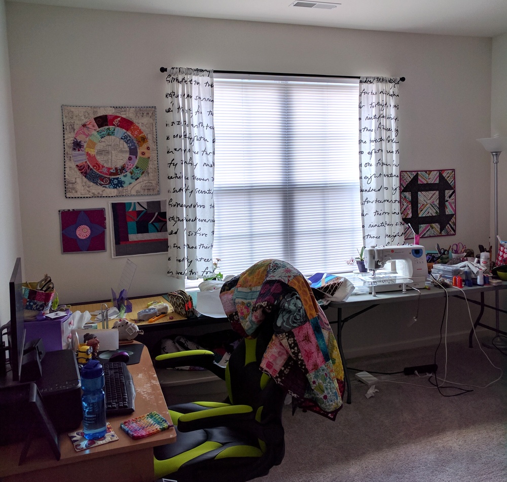 Curtains for the new sewing room + a tour Quilty Habit Bloglovin’