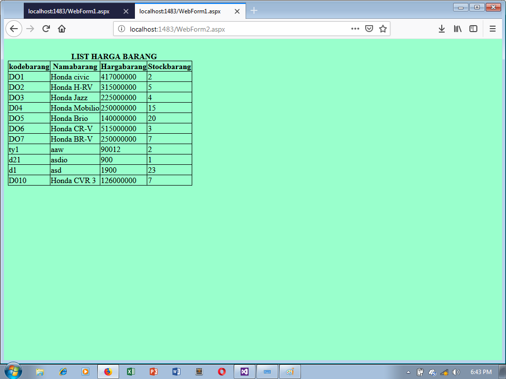 List aspx id. List aspx id