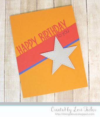 Happy Birthday card-designed by Lori Tecler/Inking Aloud-stamps and dies from Lil' Inker Designs