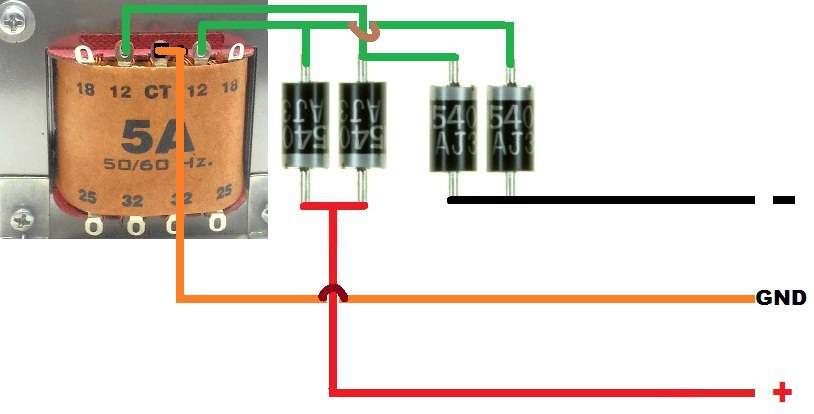 Rangkaian Power Supply Trafo Biasa Gurukatro