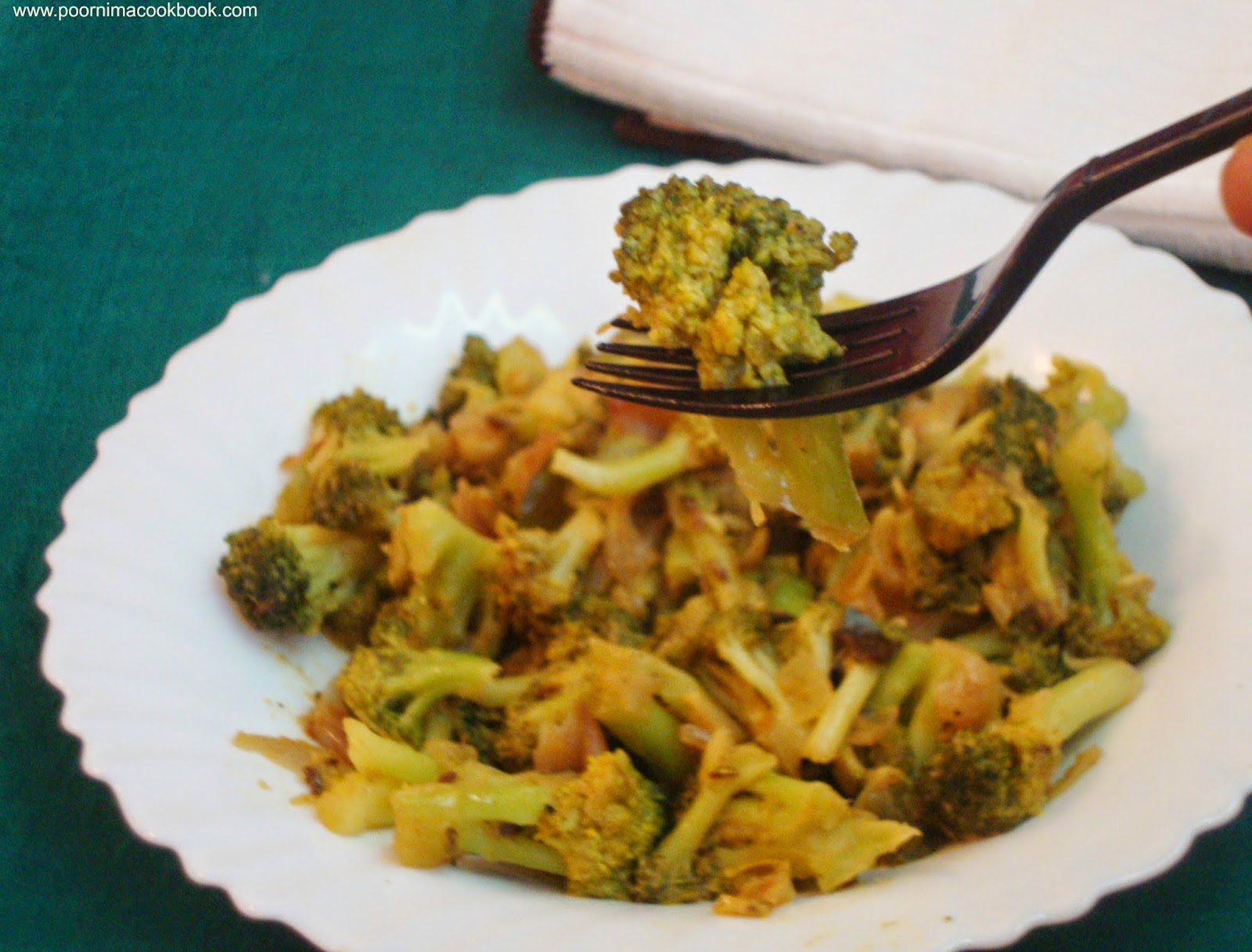 Poornima's Cook Book Broccoli Stir Fry / Spicy Broccoli Poriyal