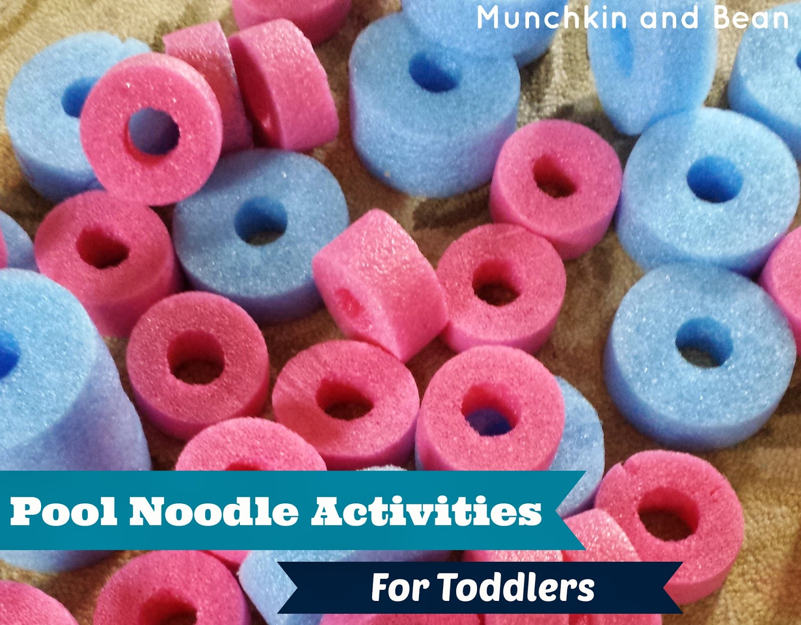 Munchkin and Bean Pool Noodle Activities for Toddlers