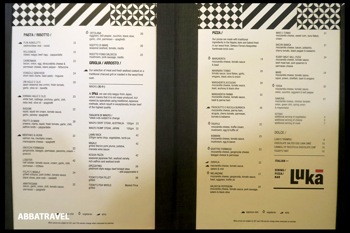 ABBATravel Singapore To Eat (15Dec2018 Luka Italain Dining / Pizza