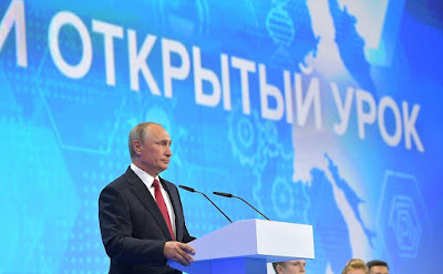 Vladimir Putin at the national open lesson Russia Focused on the Future.