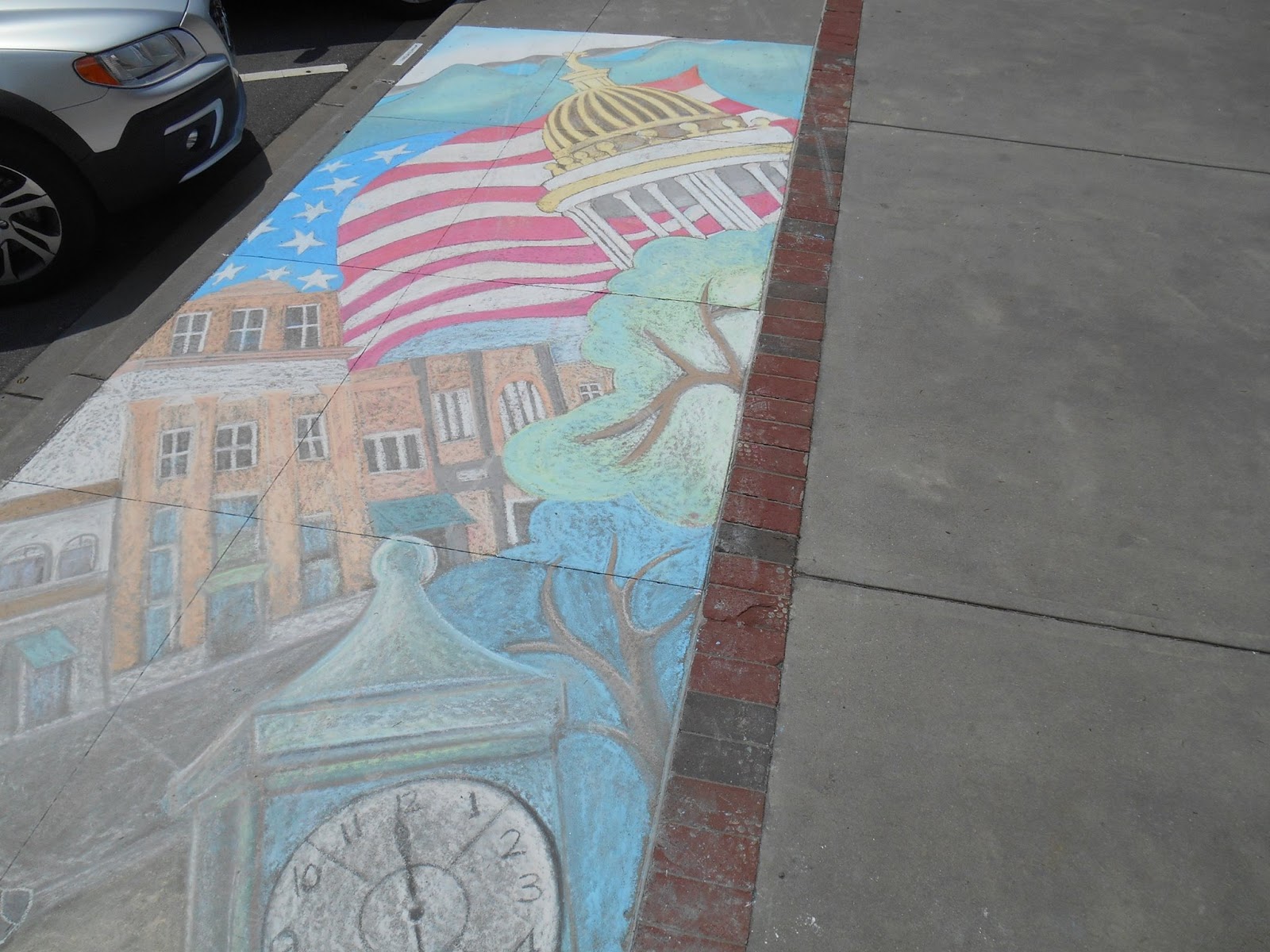 in the hills of North Carolina 20th Anniversary of Chalk it Up! mural