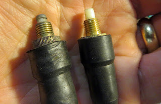 Old and new handlebar brake light switches.