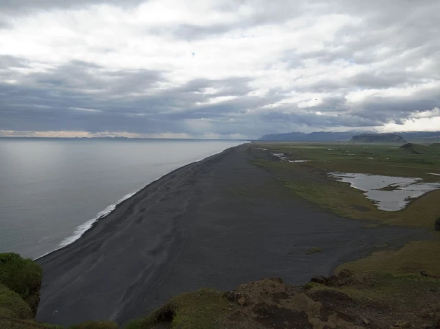 Reynisfjara black sand beach on Dyrhólaey Peninsula along Iceland's South Coast