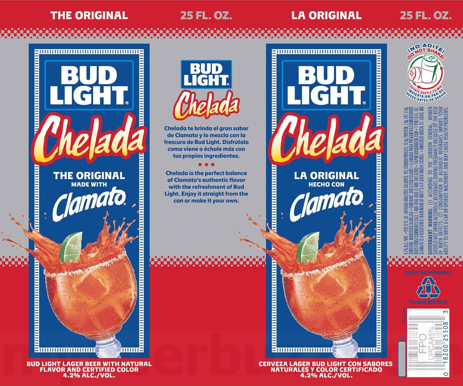 Bud Light & Clamato Chelada Now With Extra Lime in 25oz Cans