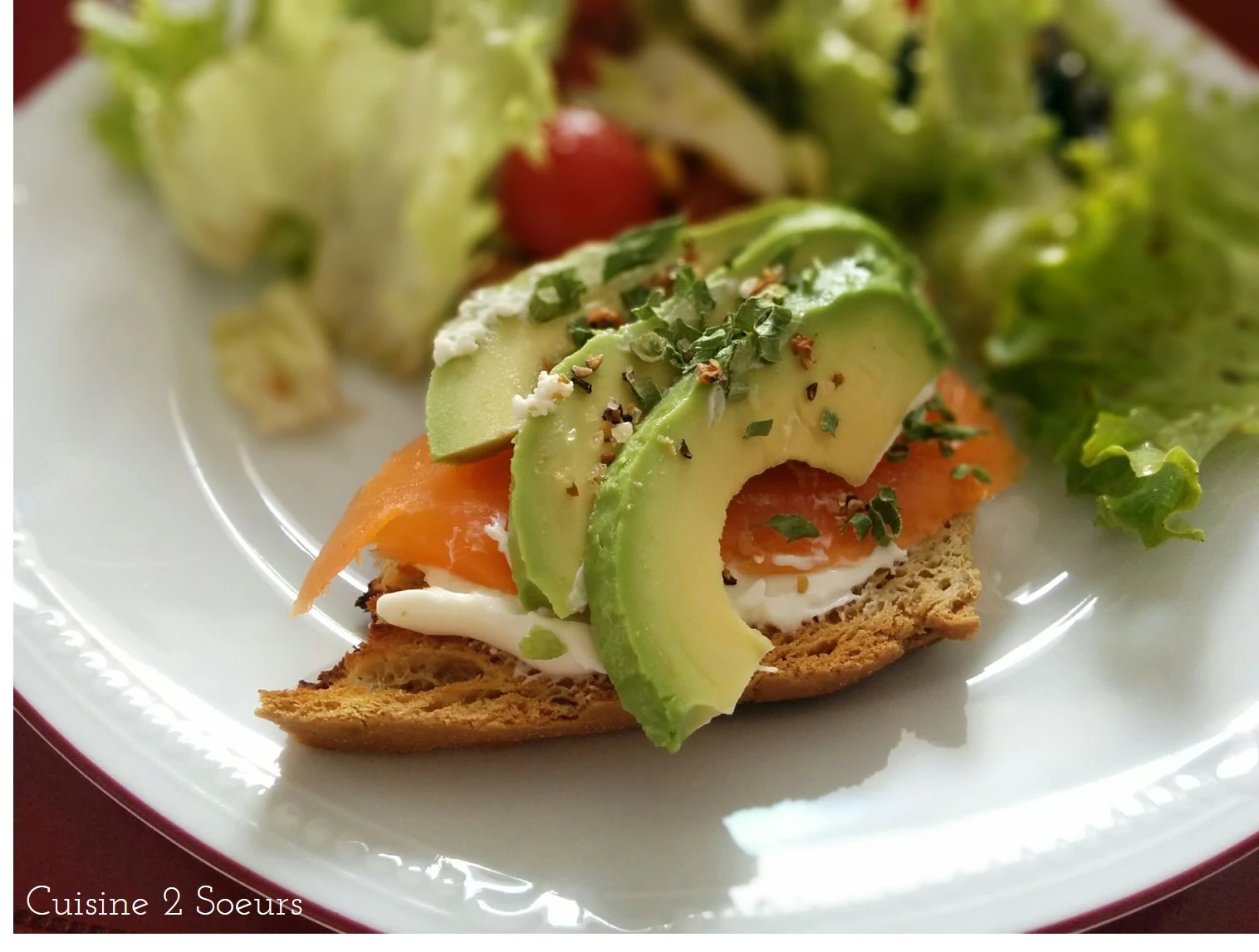 Cuisine 2 Soeurs: Tartine saumon-avocat
