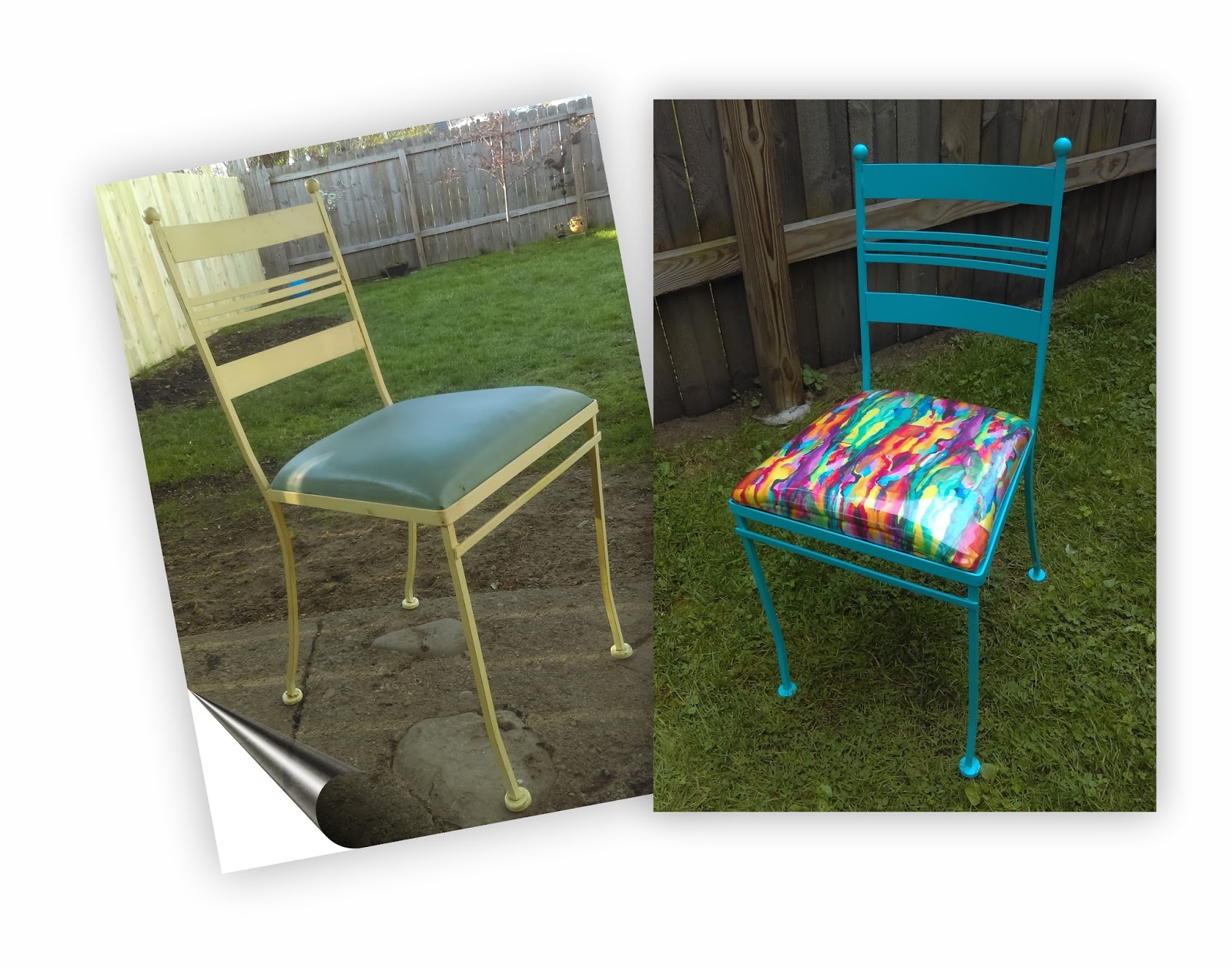 Freckle Face Doodles How to Reupholster Metal Patio Chair