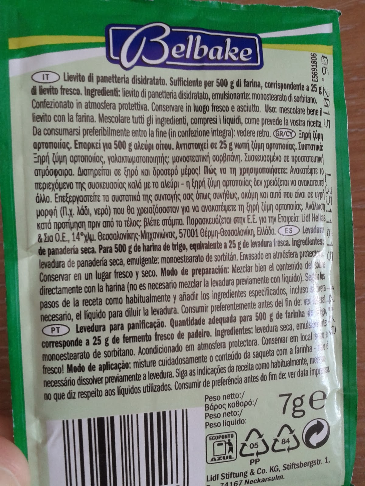 L'investigatrice del cibo Lievito lidl Belbake