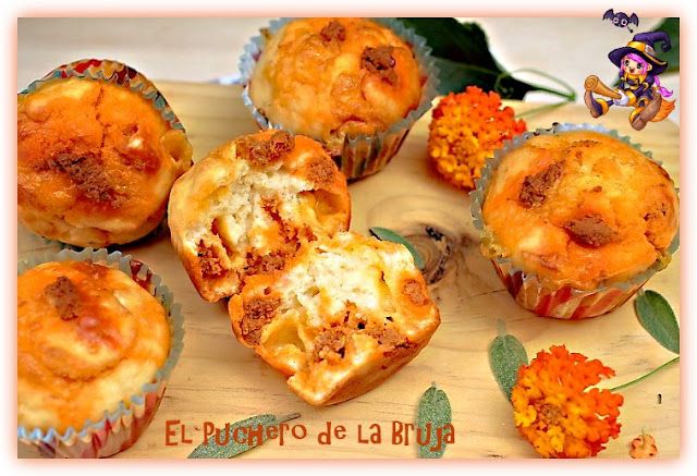 Mufins salados de sobrasada y queso