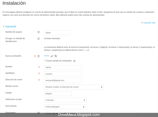 Drivemeca instalando Moodle en servidor Linux Centos