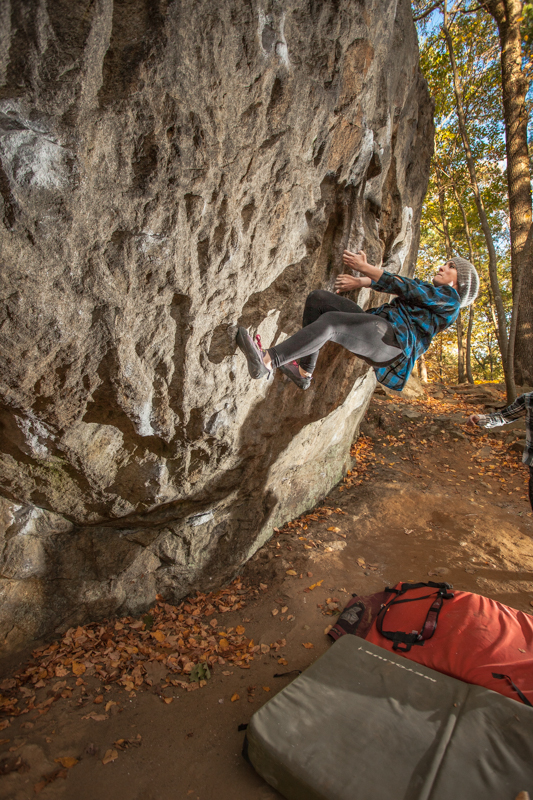 Diego Correal Imagery Bouldering in Lincoln Woods, Rhode Island Warm