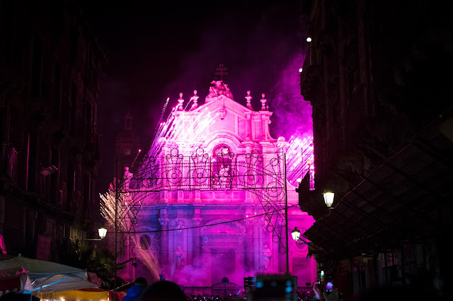 Festa di Sant'Agata a Catania: i fuochi d'artificio