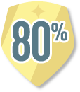 80% Review Feedback Badge