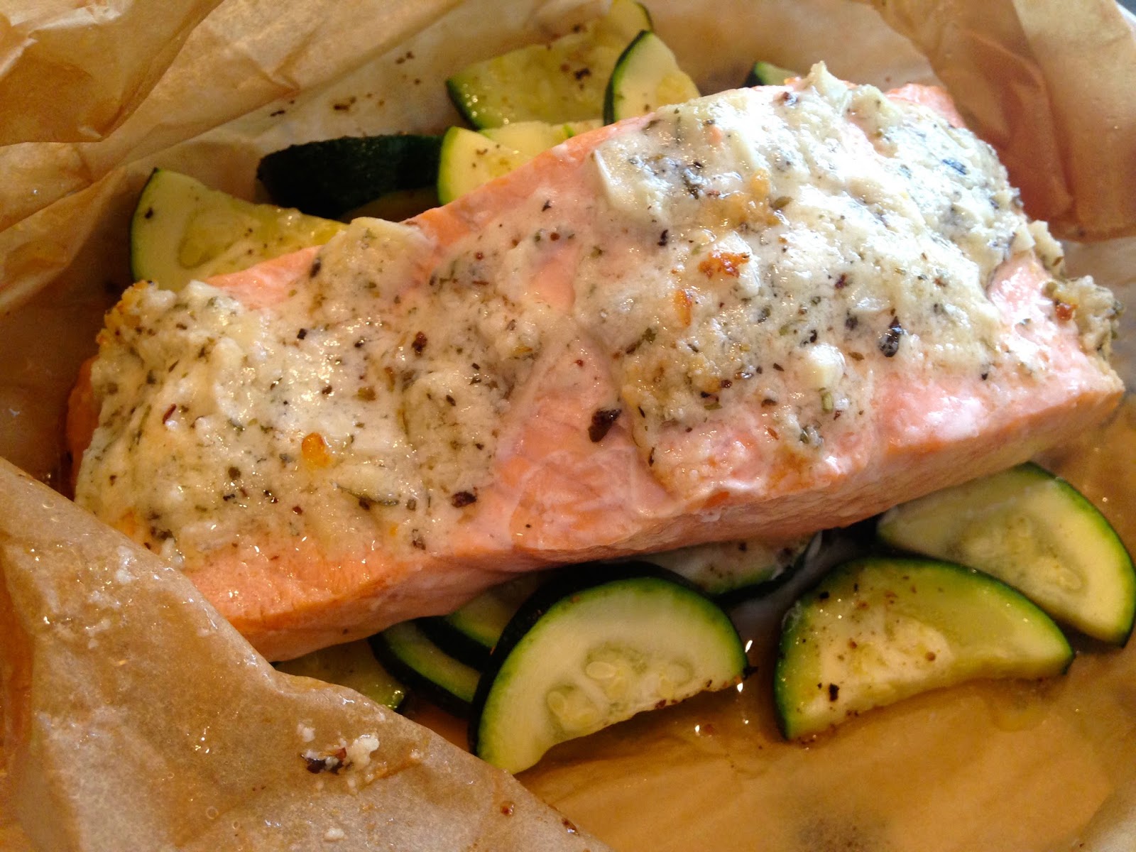 Rita's Recipes Garlic Butter Salmon in Parchment Packets